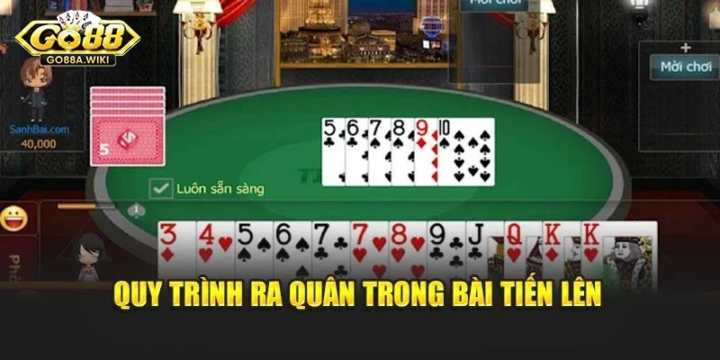 Quy trình ra quân trong bài tiến lên Quy trình ra quân trong bài tiến lên